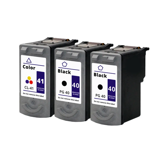 Canon PG-40 & CL-41 Remanufactured Ink Cartridge 3-Pack Combo