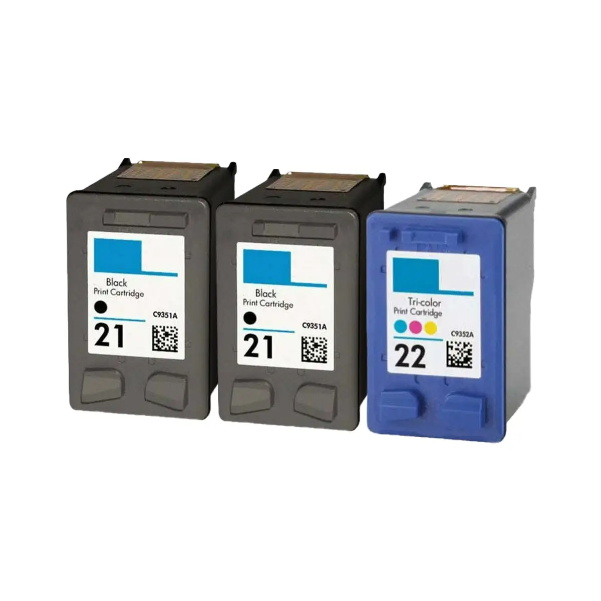 HP 21 & 22 Remanufactured Ink Cartridge 3-Pack Combo