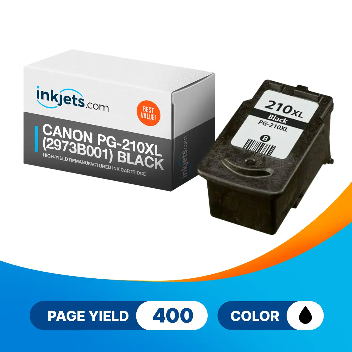 Canon PG-210XL (2973B001) Black High-Yield Remanufactured Ink Cartridge