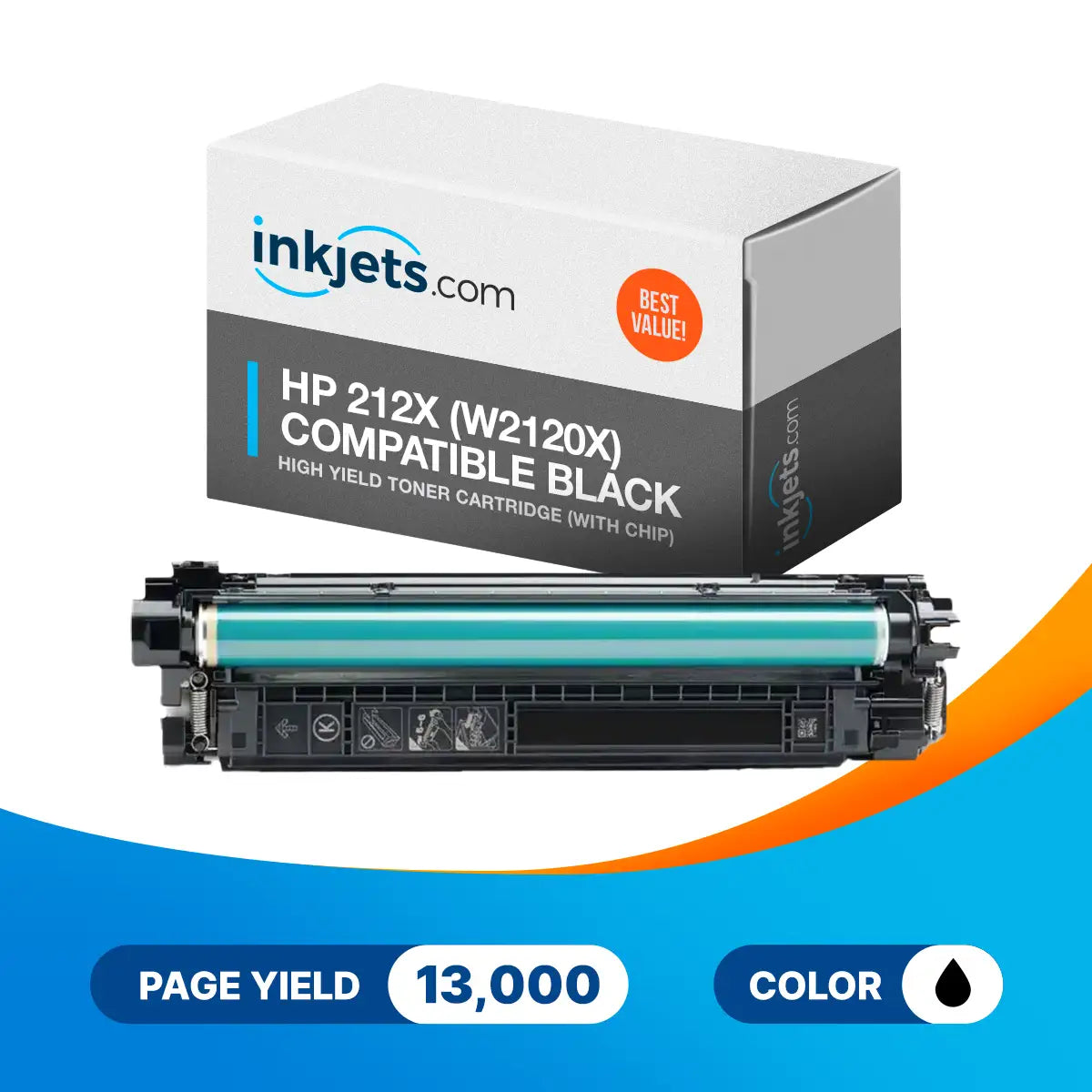 HP 212X (W2120X) Compatible Black High Yield Toner Cartridge (With Chip)