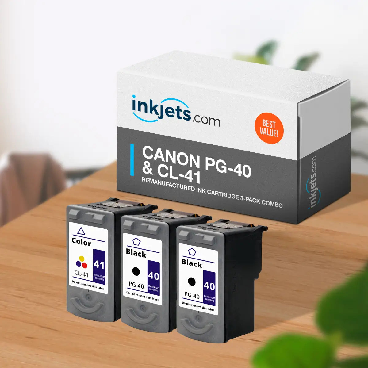Canon PG-40 & CL-41 Remanufactured Ink Cartridge 3-Pack Combo