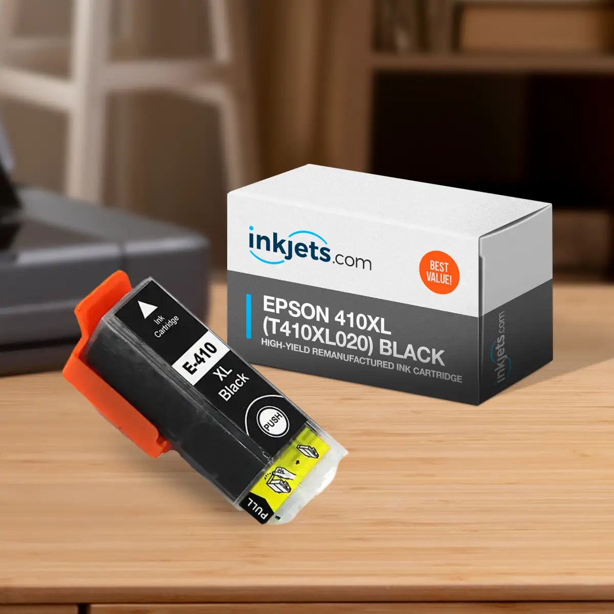 Epson 410XL (T410XL020) Black High-Yield Remanufactured Ink Cartridge