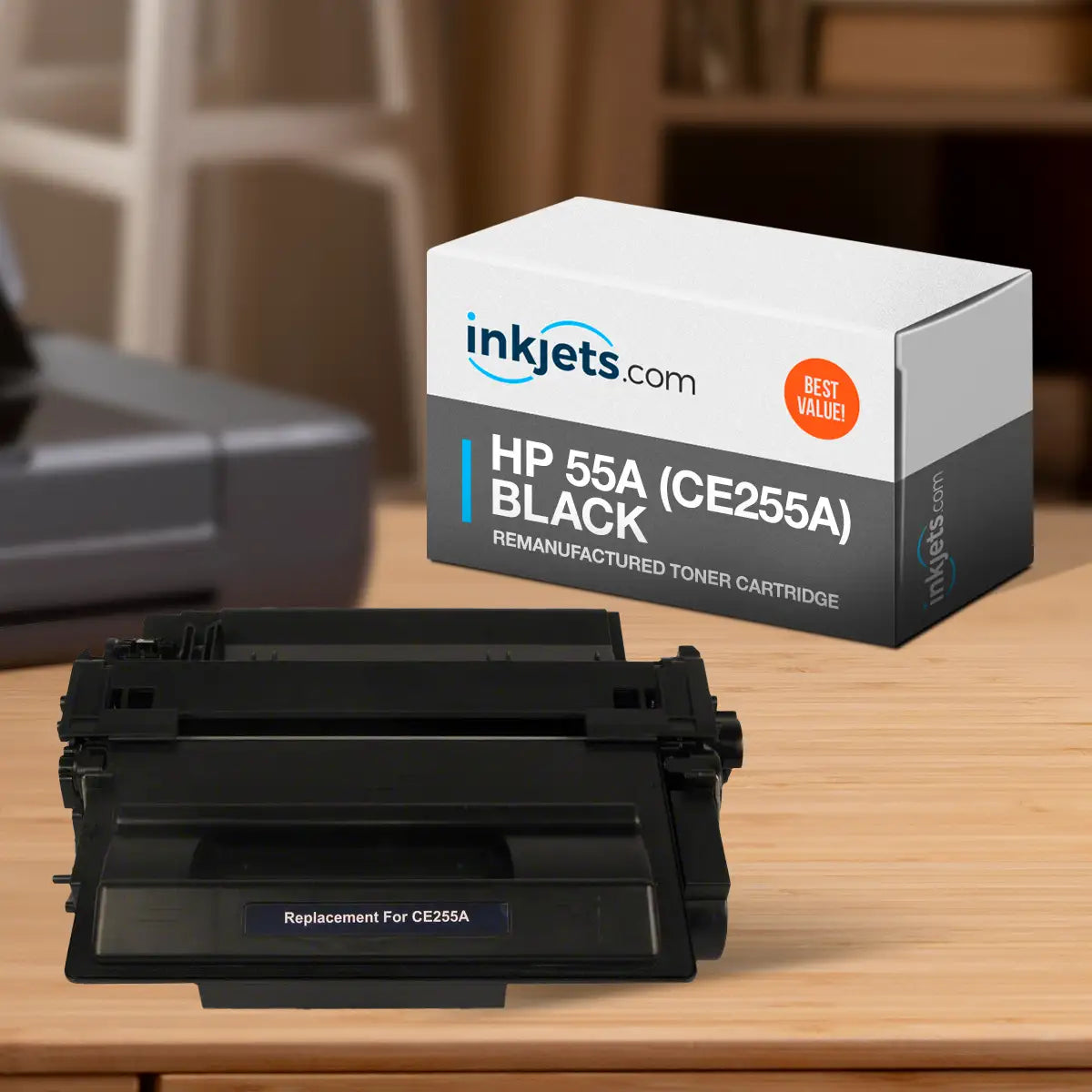 HP 55A (CE255A) Black Remanufactured Toner Cartridge