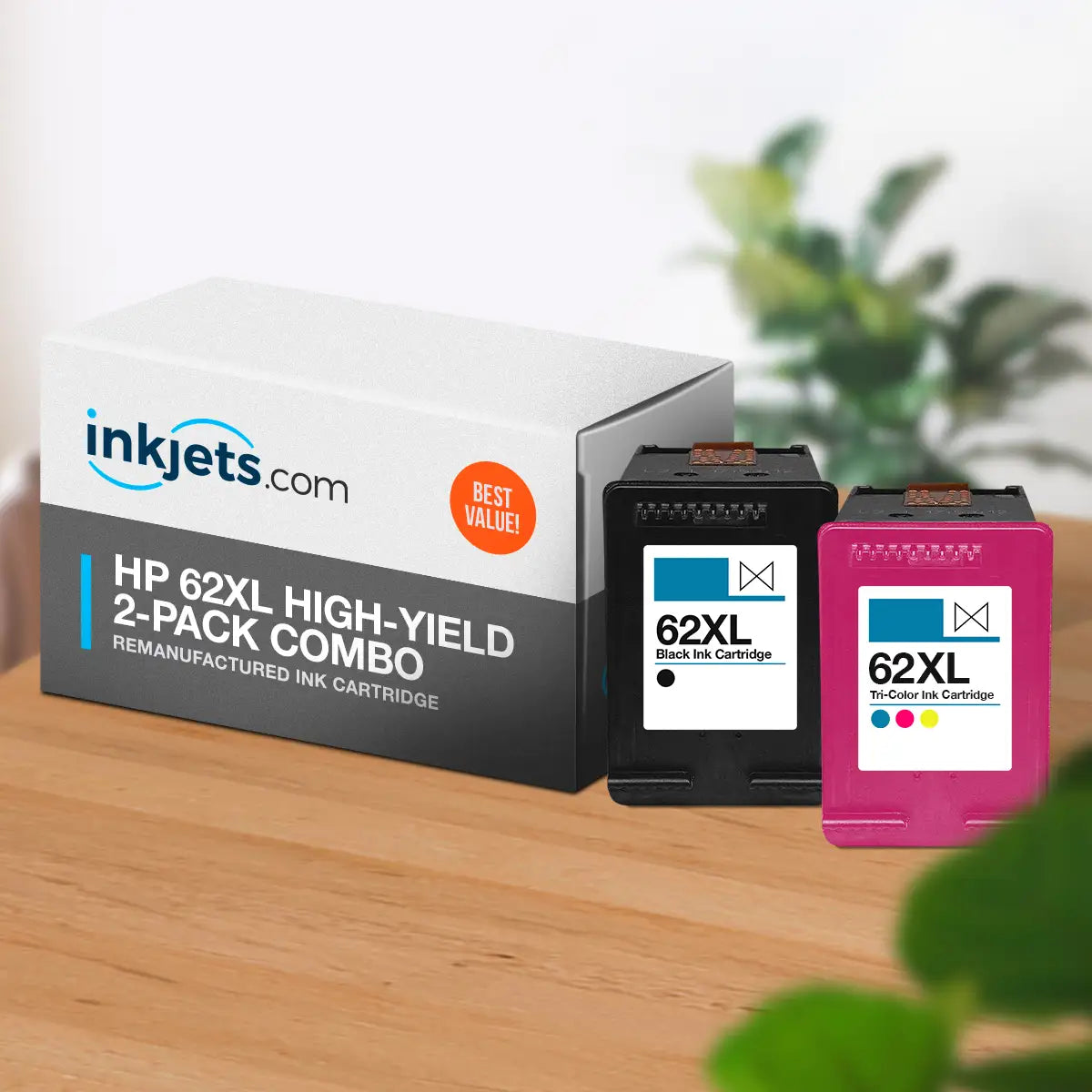 HP 62XL High-Yield Remanufactured Ink Cartridge 2-Pack Combo