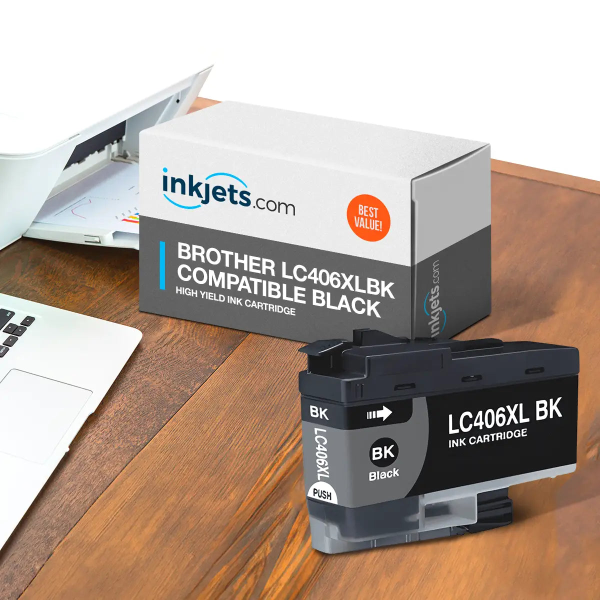 Compatible Brother LC406XLBK High Yield Black Ink Cartridge