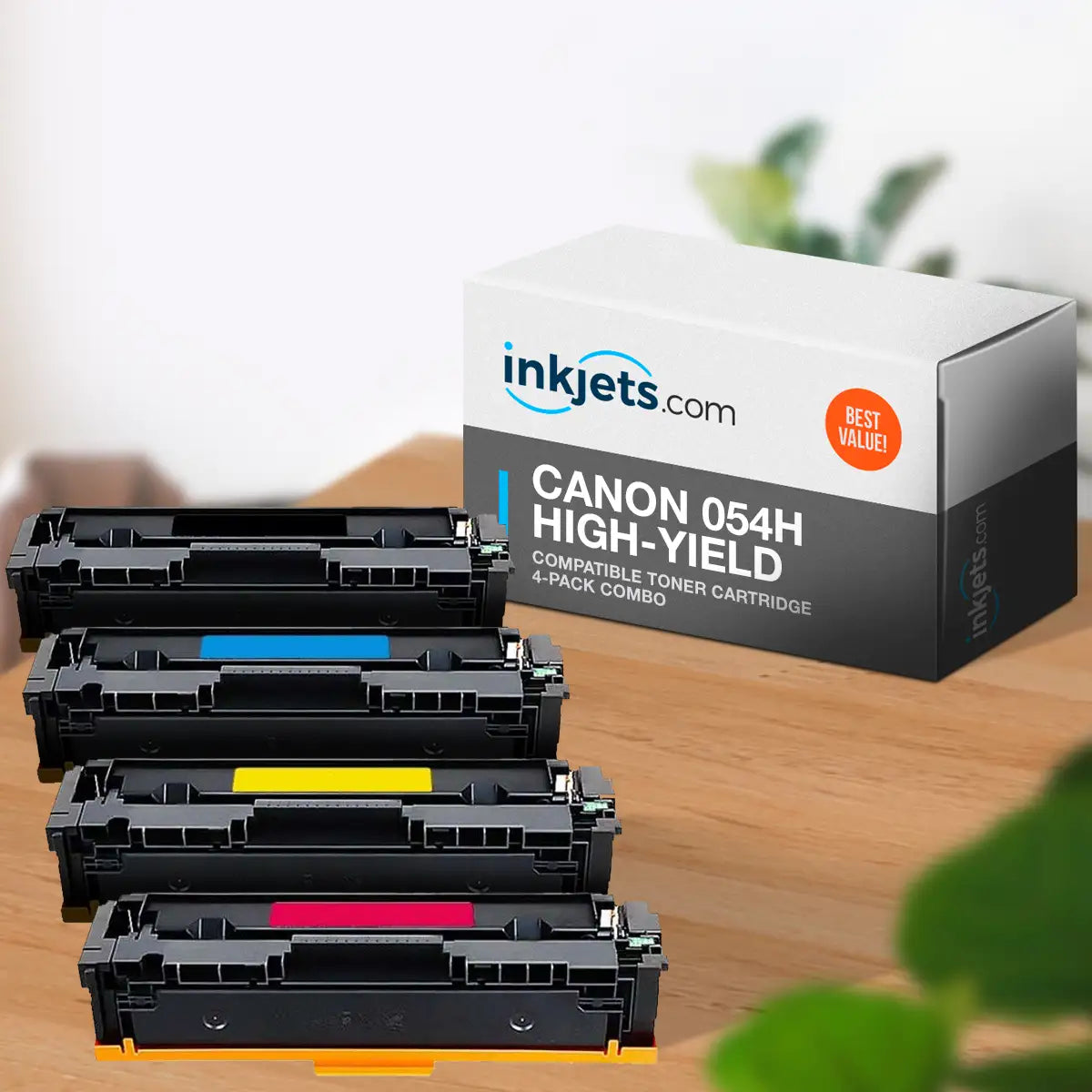 Canon 054H High-Yield Compatible Toner Cartridge 4-Pack Combo