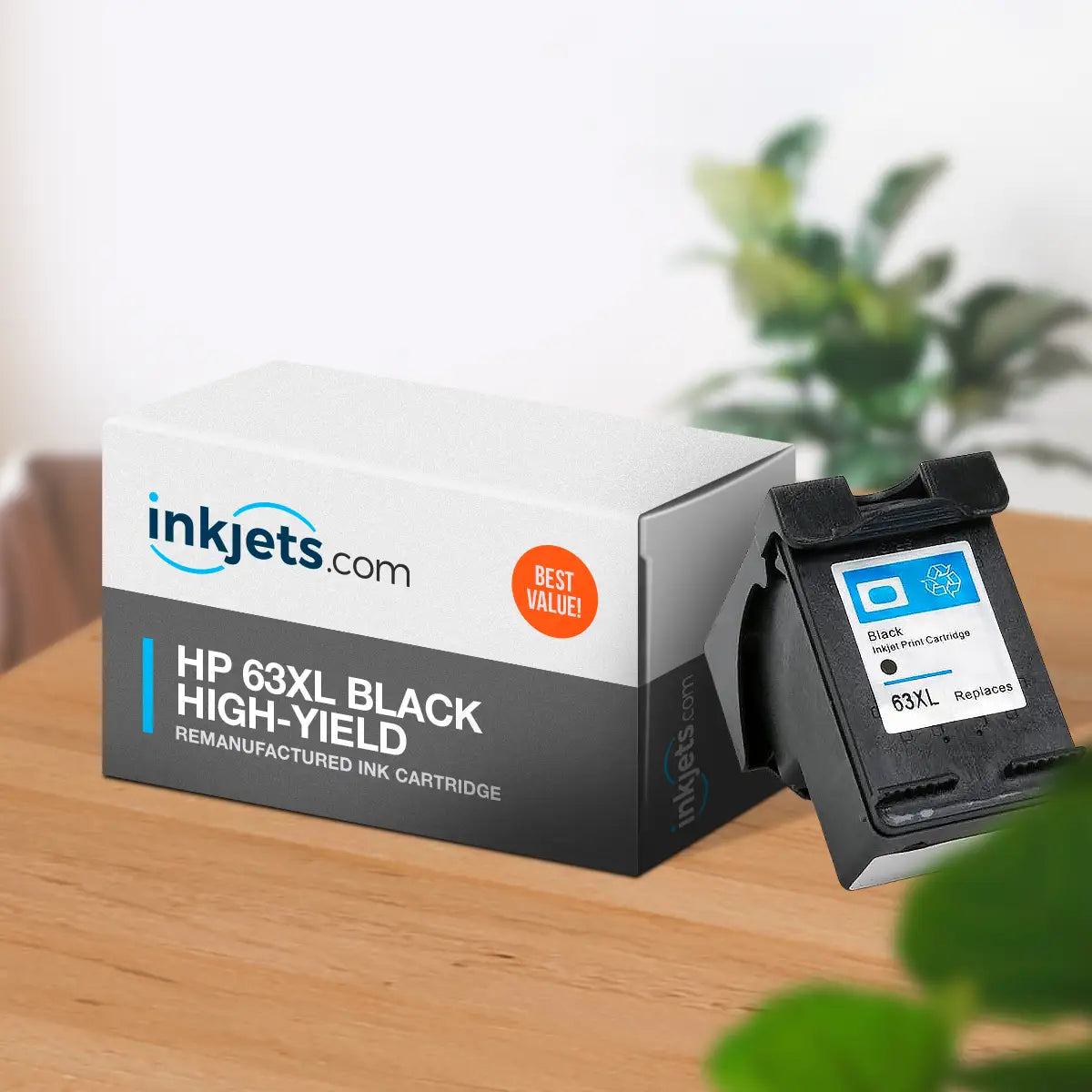 HP 63XL (F6U64AN) Black High-Yield Remanufactured Ink Cartridge