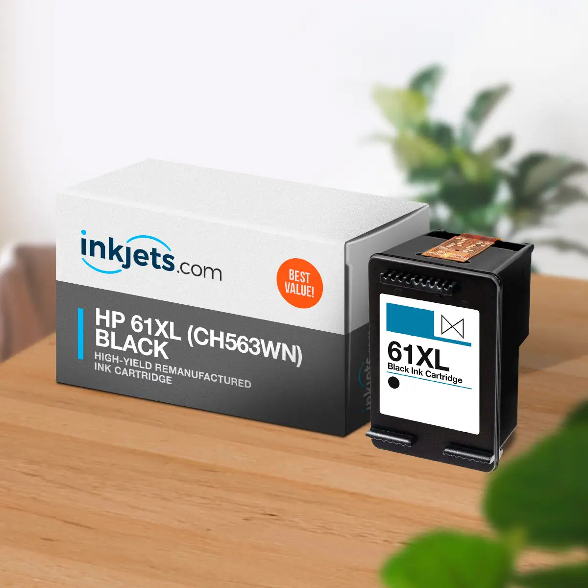 HP 61XL (CH563WN) Black High-Yield Remanufactured Ink Cartridge