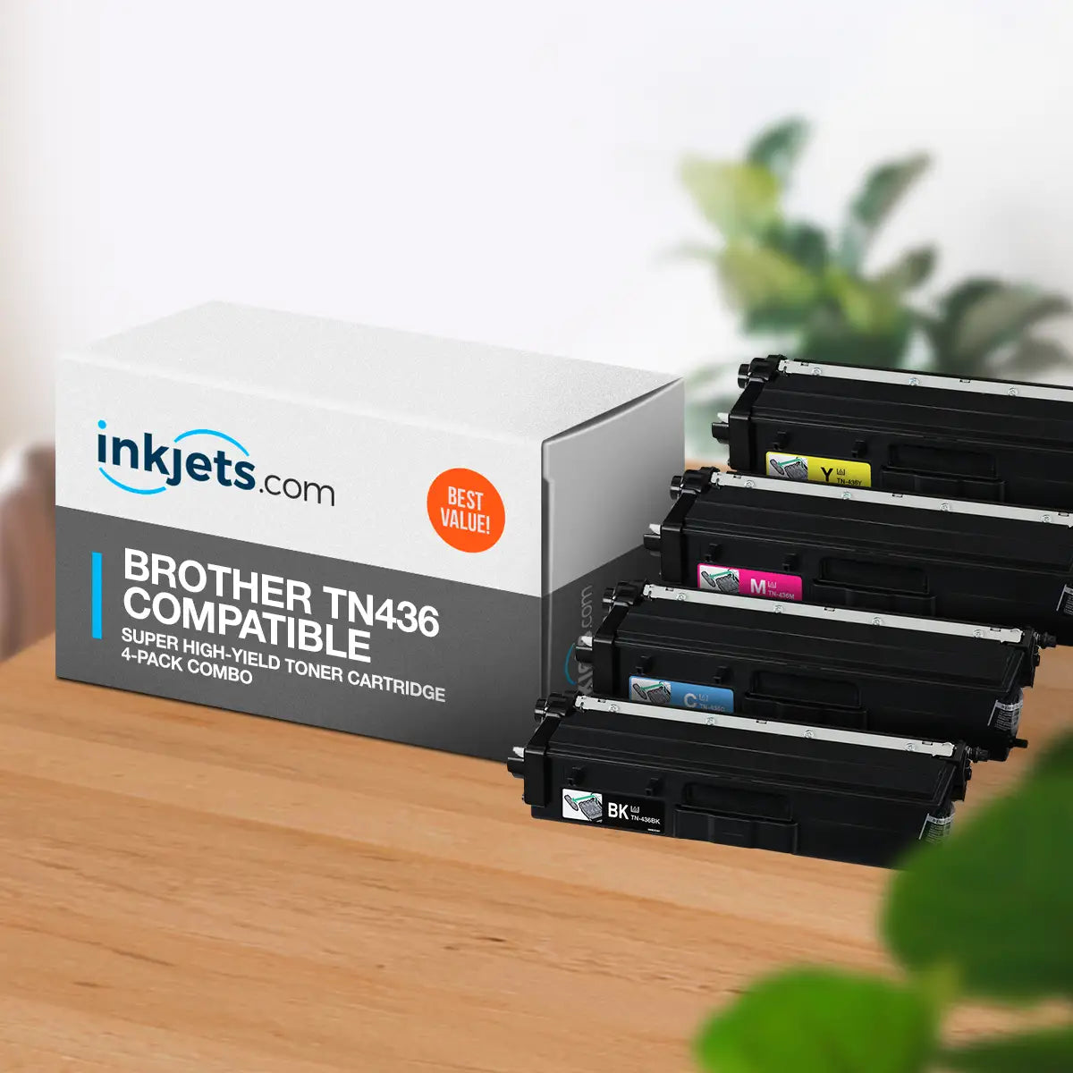 Brother TN436 Super High-Yield Compatible Toner Cartridge 4-Pack Combo