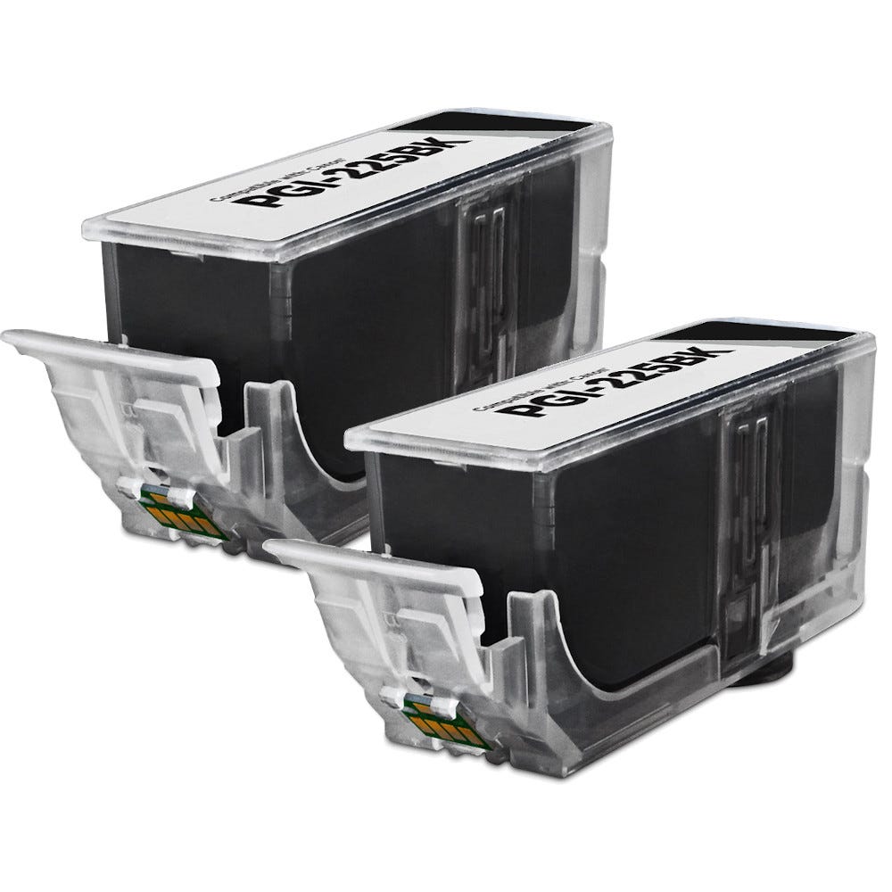 Canon PGI-225BK (4530B001) Pigment Black Compatible Ink Cartridge Twin Pack