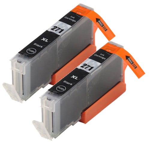 Canon CLI-271XL (0336C001) Black High-Yield Compatible Ink Cartridge Twin Pack