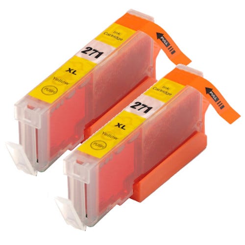 Canon CLI-271XL (0339C001) Yellow High-Yield Compatible Ink Cartridge Twin Pack