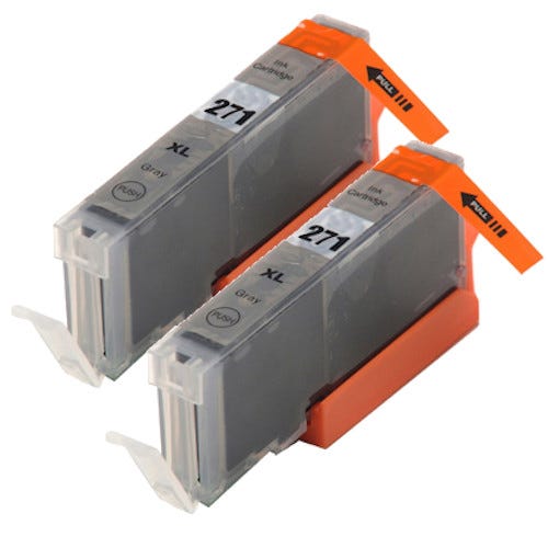 Canon CLI-271XL (0340C001) Gray High-Yield Compatible Ink Cartridge Twin Pack