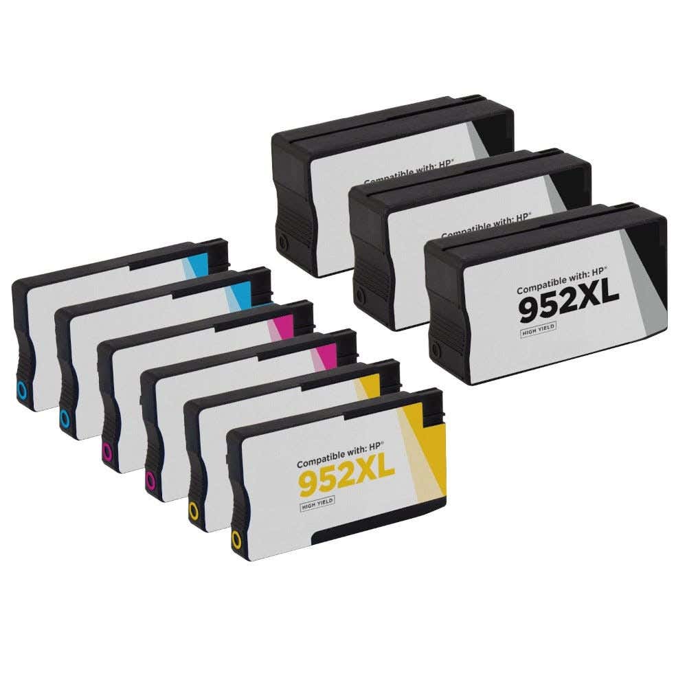 HP 952XL High-Yield Remanufactured Ink Cartridge 9-Pack Combo