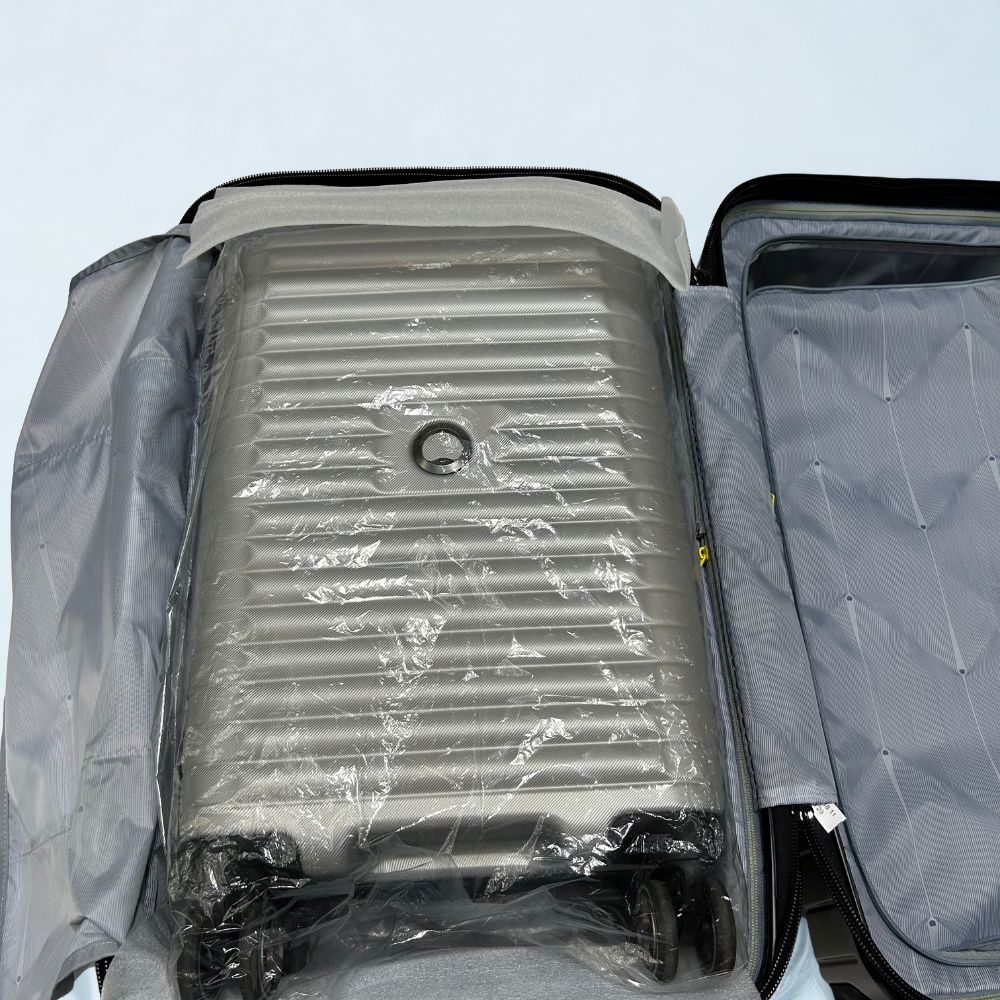 Delsey Paris 2‑Piece Hardside Trunk Luggage Set – Silver