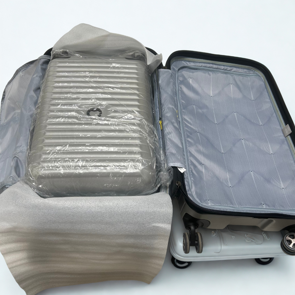 Delsey Paris 2‑Piece Hardside Trunk Luggage Set – Silver