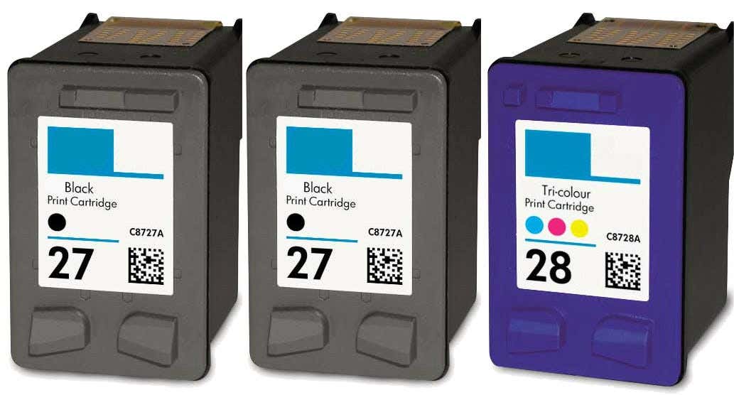 HP 27 & 28 Remanufactured Ink Cartridge 3-Pack Combo