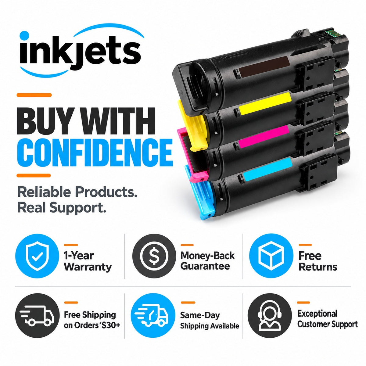 Xerox WorkCentre 6515 / Phaser 6510 High-Yield Compatible Toner Cartridge 4-Pack Combo