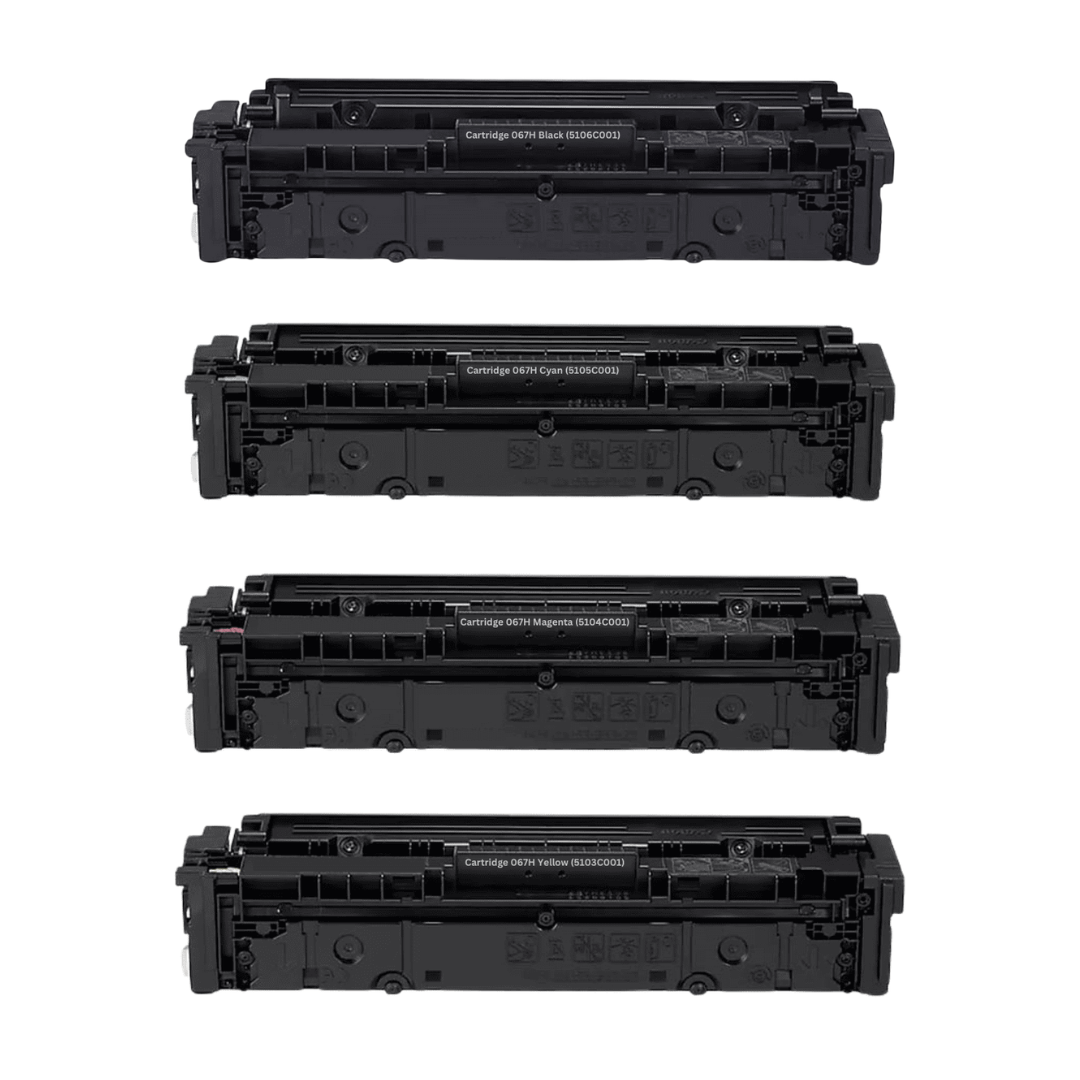 Canon 067H Compatible High Yield Toner Cartridge 4-Pack Combo