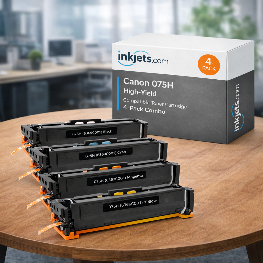 Canon 075H Compatible High-Yield Toner Cartridge 4-Pack Combo