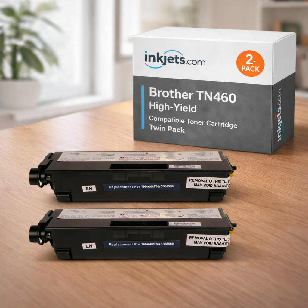 Brother TN460 Black Compatible High-Yield Toner Cartridge Twin Pack