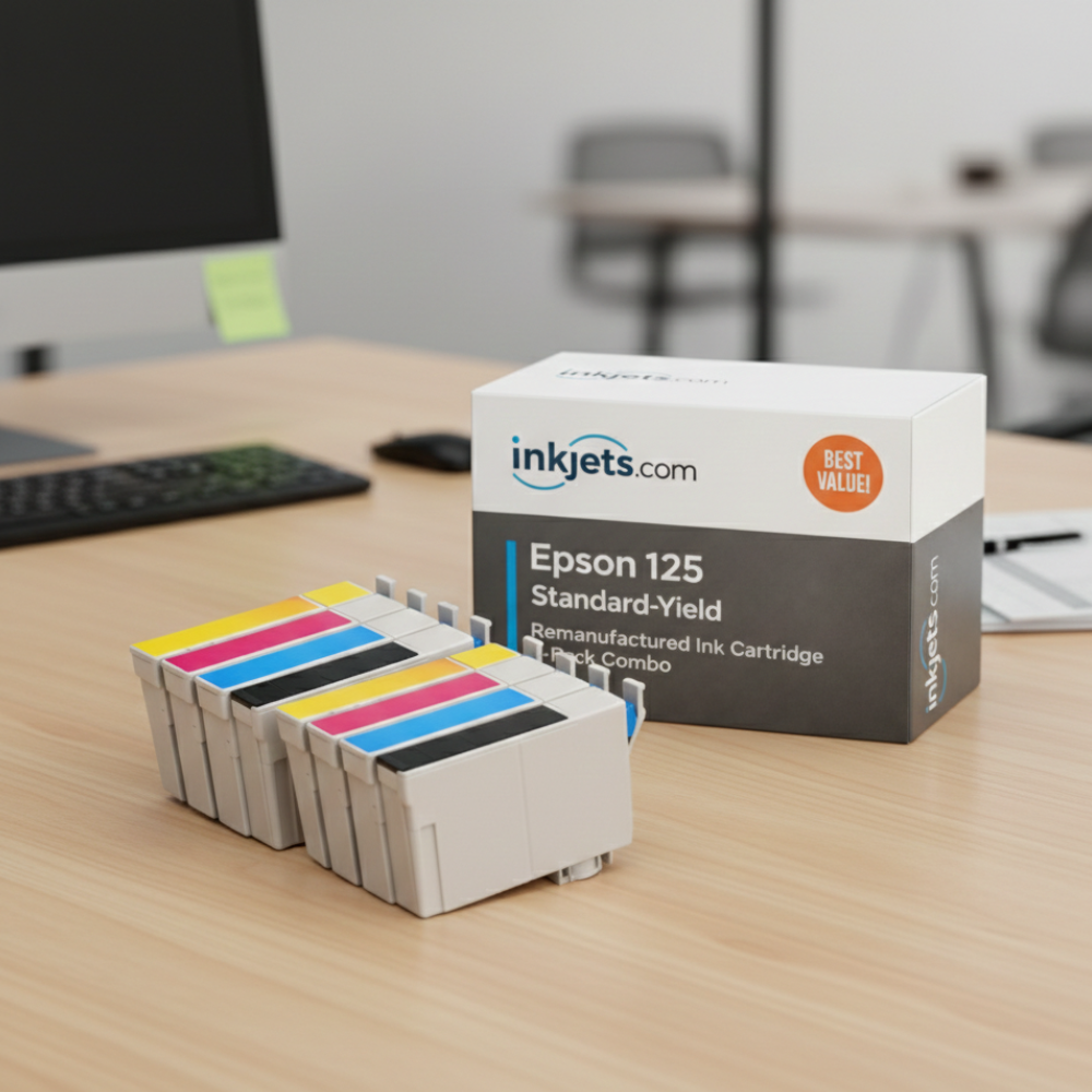 Epson 125 Remanufactured Standard-Yield Ink Cartridge 8-Pack Combo