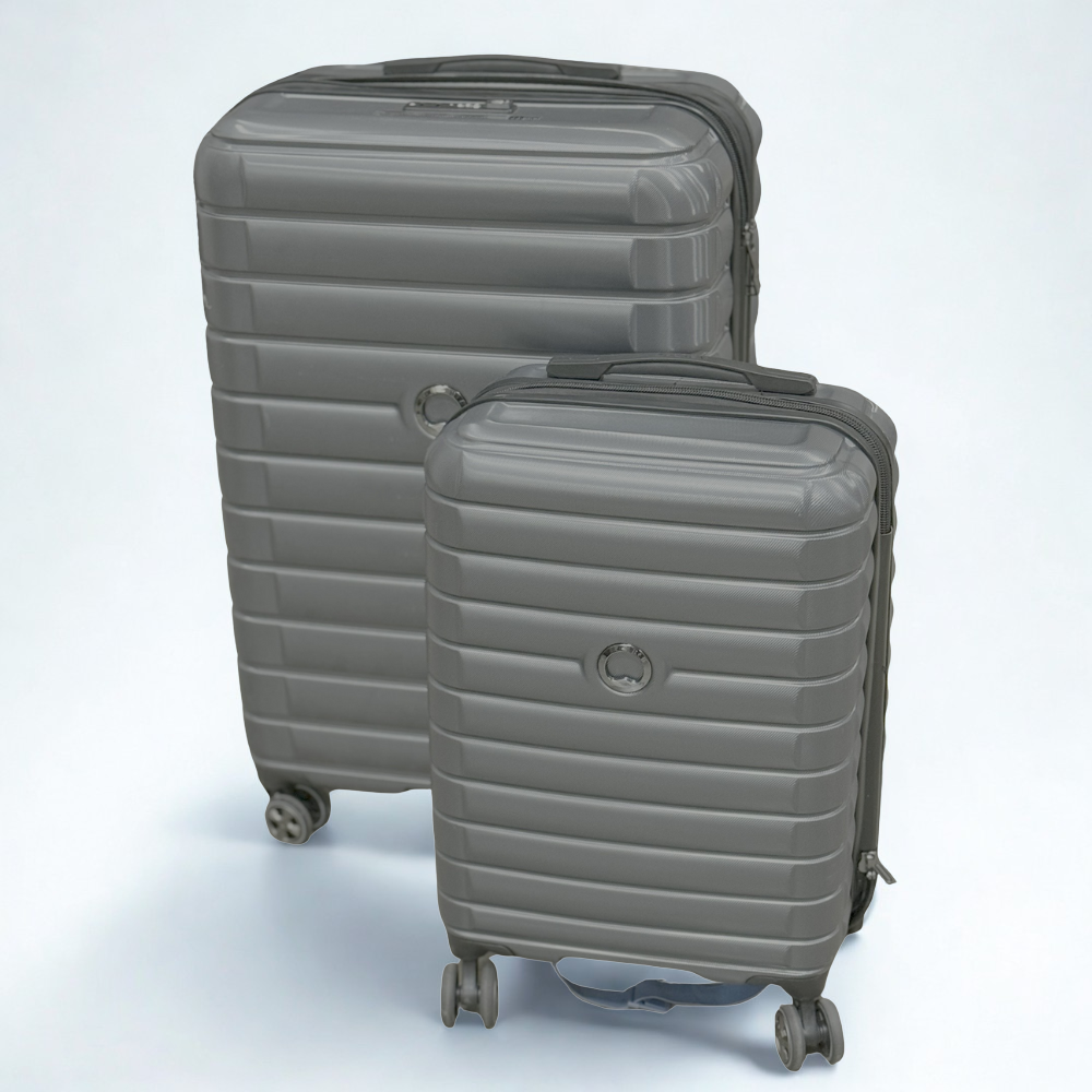 Delsey Paris 2‑Piece Hardside Spinner Luggage Set – Matte Gray
