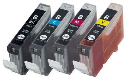 Canon CLI-8 Compatible Ink Cartridge 4-Pack Combo