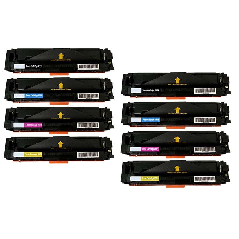Canon 055H Compatible High-Yield Toner Cartridge 8-Pack (No Chip)