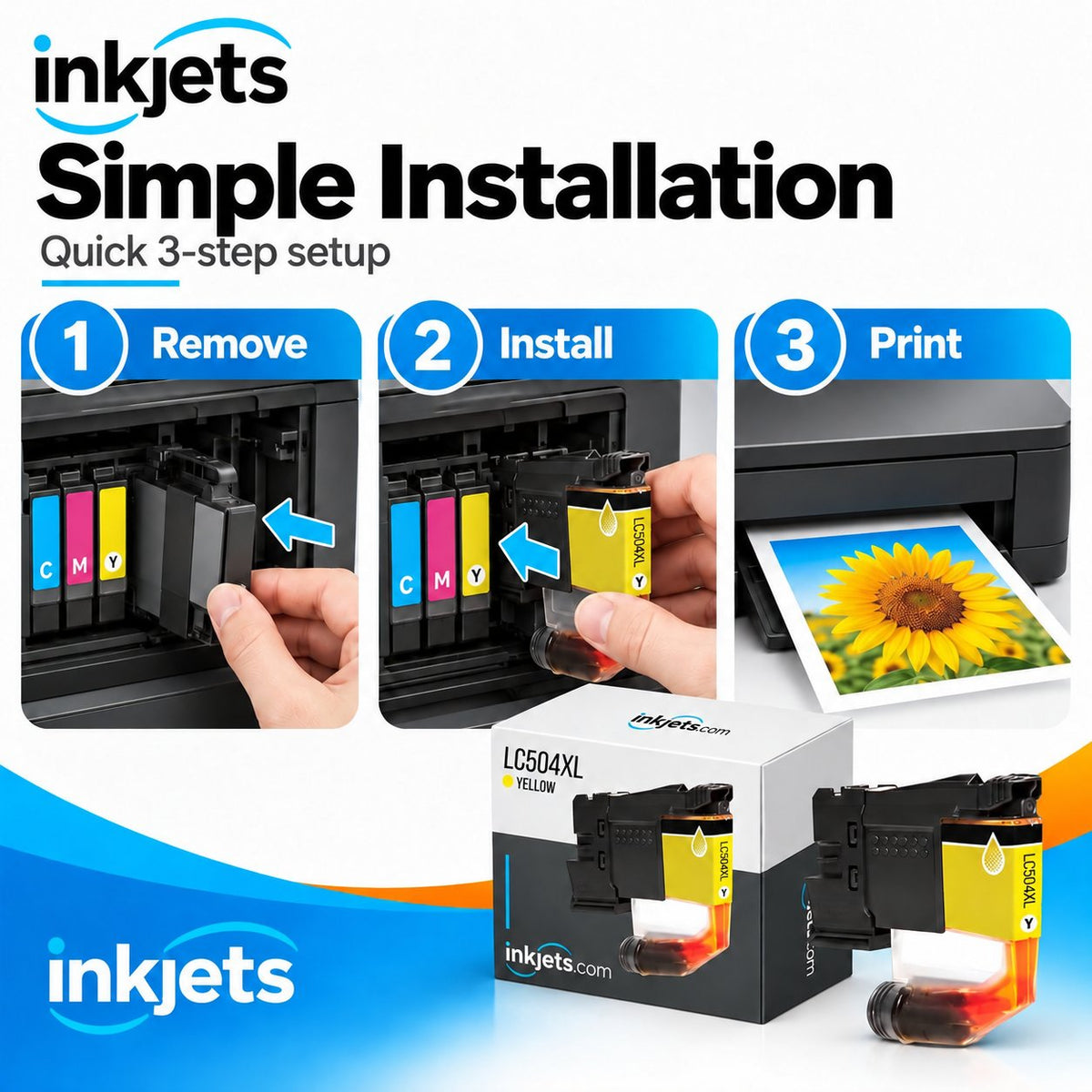 Brother LC504XLY Yellow High Yield Compatible Ink Cartridge