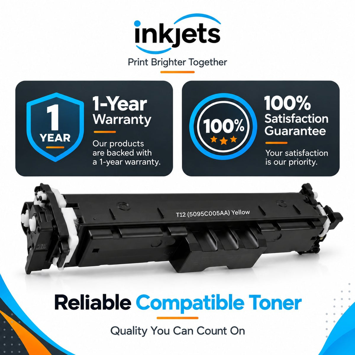 Canon T12 (5095C005AA) Yellow Standard Yield Compatible Toner Cartridge