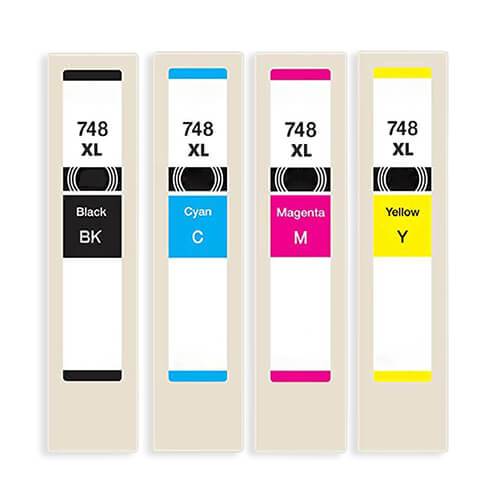 Epson 748XL Remanufactured High-Yield Ink Cartridge 4-Piece Combo