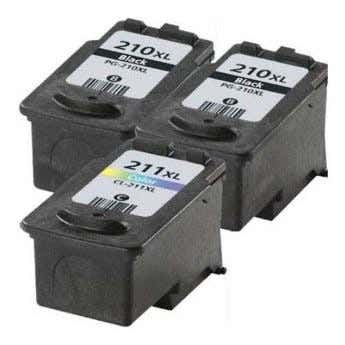 Canon PG-210XL & CL-211XL High-Yield Remanufactured Ink Cartridge 3-Pack Combo