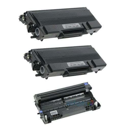 Brother TN650 & DR620 High-Yield Compatible Toner Cartridge 3-Pack Combo