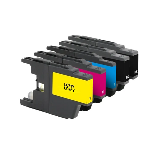 Brother LC75 (Replaces LC71) High-Yield Compatible Ink 5-Pack Combo