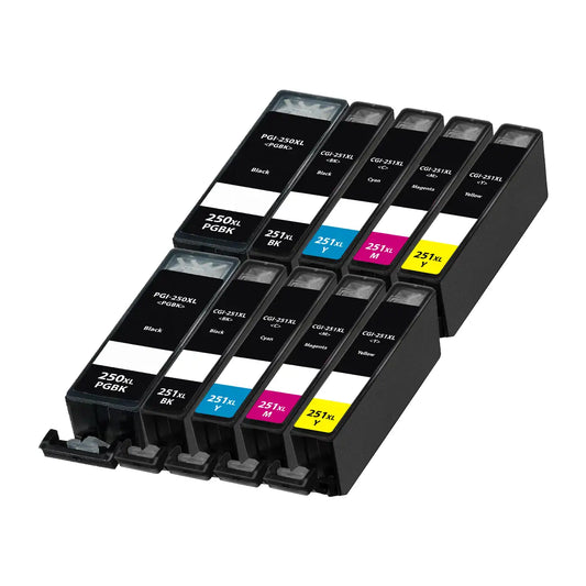 Canon PGI-250XL & CLI-251XL High-Yield Compatible Ink Cartridge 10-Pack Combo