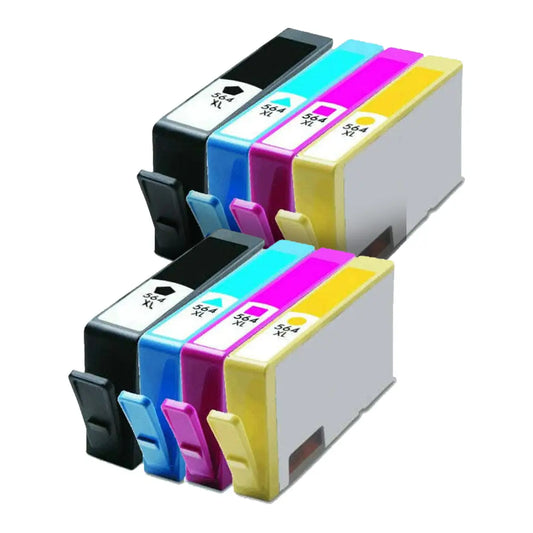 HP 564XL High-Yield Remanufactured Ink Cartridge 8-Pack Combo