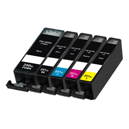 Canon PGI-250XL & CLI-251XL High-Yield Compatible Ink Cartridge 5-Pack Combo