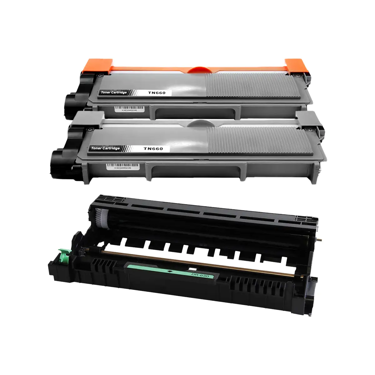 Brother TN660 & DR630 High-Yield Compatible Toner & Drum Cartridge 3-Pack Combo