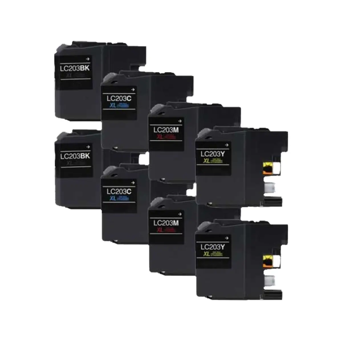 Brother LC203 / LC201 Compatible High-Yield Ink Cartridge 8-Pack