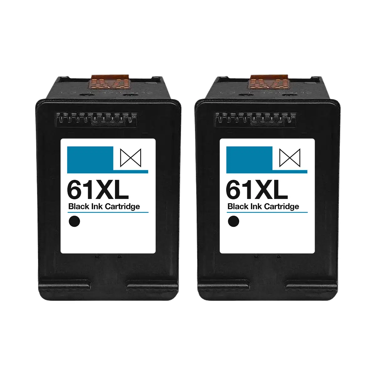 HP 61XL Black (CH563WN) Remanufactured High Yield Ink Cartridge Twin Pack