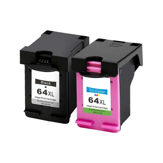HP 64XL High-Yield Remanufactured 2-Pack Combo