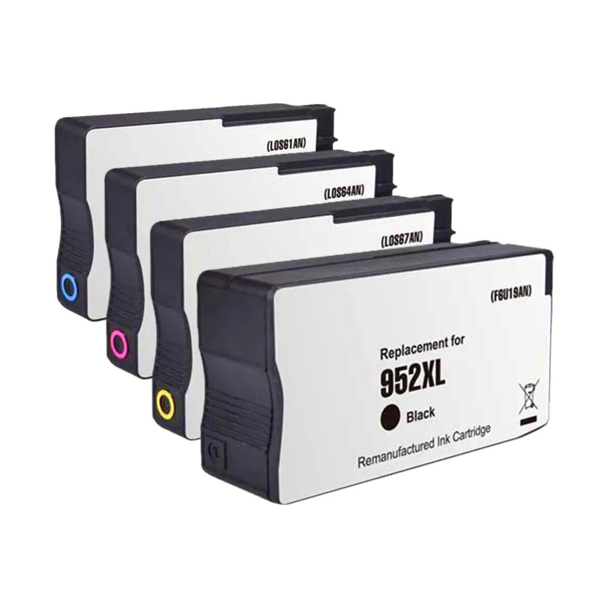 HP 952XL Remanufactured High Yield Ink Cartridge 4-Pack