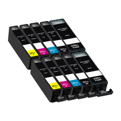 Canon PGI-250XL & CLI-251XL High-Yield Compatible Ink Cartridge 10-Pack Combo