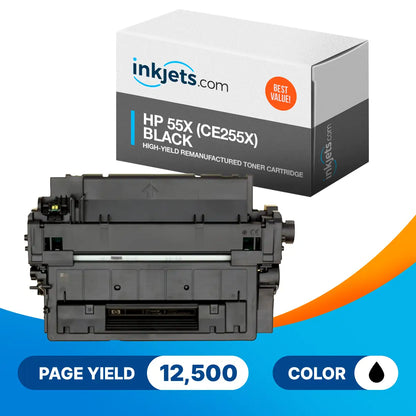 HP 55X (CE255X) Black High-Yield Remanufactured Toner Cartridge