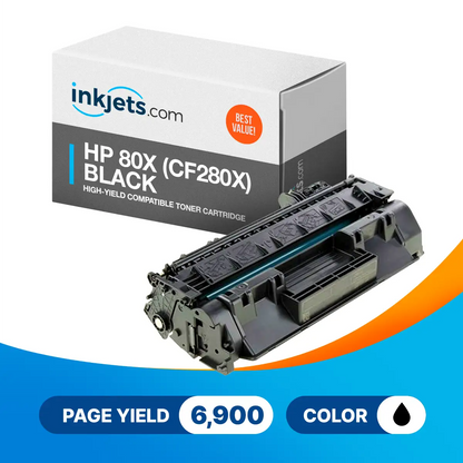 HP 80X (CF280X) Black High-Yield Compatible Toner Cartridge