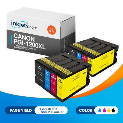 Canon PGI-1200XL Compatible High-Yield Ink Cartridge 8-Pack