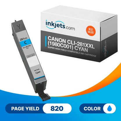 Canon CLI-281XXL (1980C001) Cyan Super High-Yield Compatible Ink Cartridge