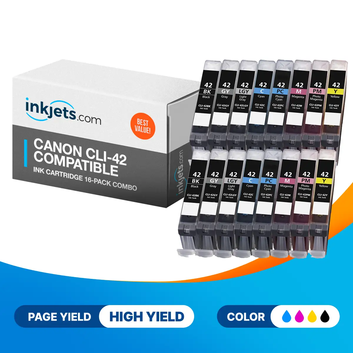 Canon CLI-42 Compatible Ink Cartridge 16-Pack Combo