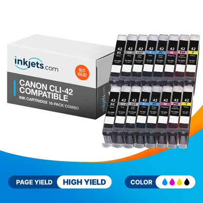 Canon CLI-42 Compatible Ink Cartridge 16-Pack Combo